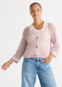 LD + Co Colour Mix Cardi in Rose LC8866
