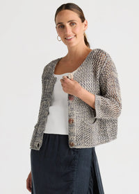 LD + Co Colour Mix Cardi in Graphite