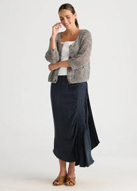 LD + Co Colour Mix Cardi in Graphite