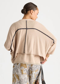 LD + Co Offset Cardi in Natural
