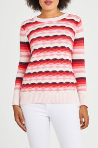 LD+CO Wave Knit Cotton Jumper - Pink