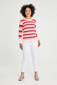 LD+CO Wave Knit Cotton Jumper - Pink