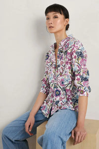 Seasalt Larissa Shirt Floral Terrain Chalk