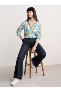 Seasalt Larissa Shirt - Painterly Stripe Chalk