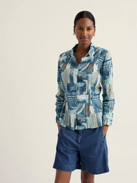 Seasalt Larissa Shirt in Aerial Marks Reflection