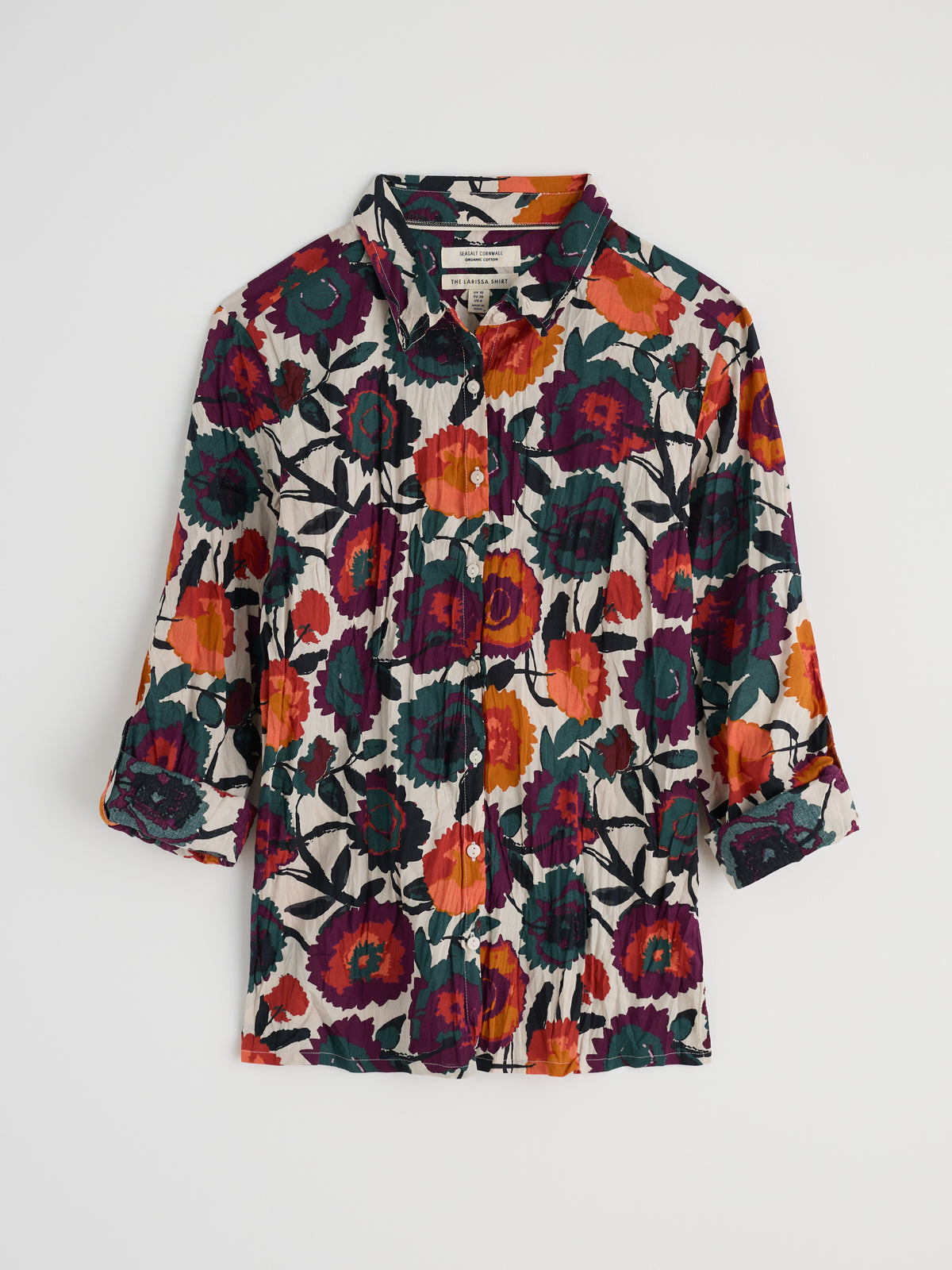 Seasalt Larissa Shirt in Figurative Floral Aran