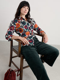 Seasalt Larissa Shirt in Figurative Floral Aran