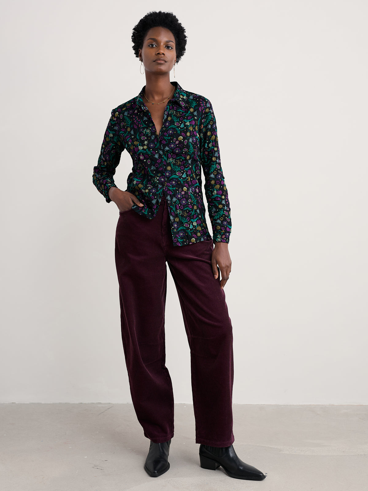 Seasalt Larissa Shirt in Illuminated Garden Onyx