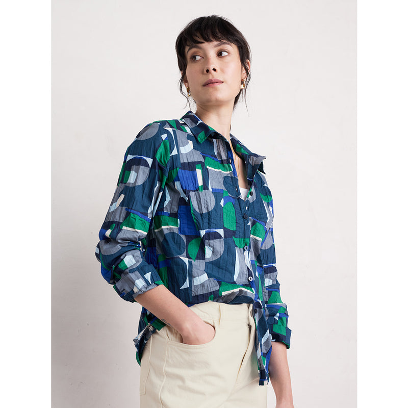 Seasalt Larissa Shirt - Zennor Abstract Maritime