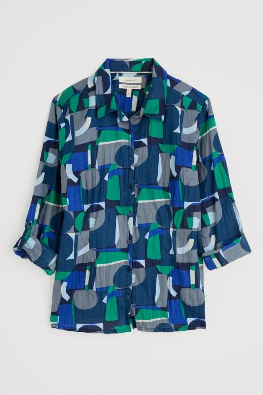 Seasalt Larissa Shirt - Zennor Abstract Maritime