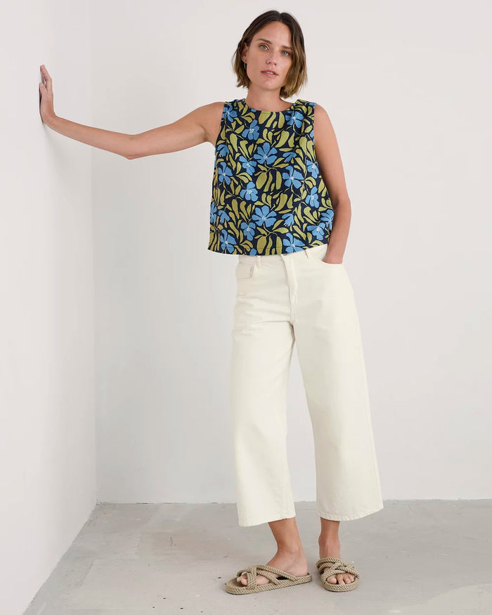 Seasalt Colour Study Top in Leafy Floral Maritime