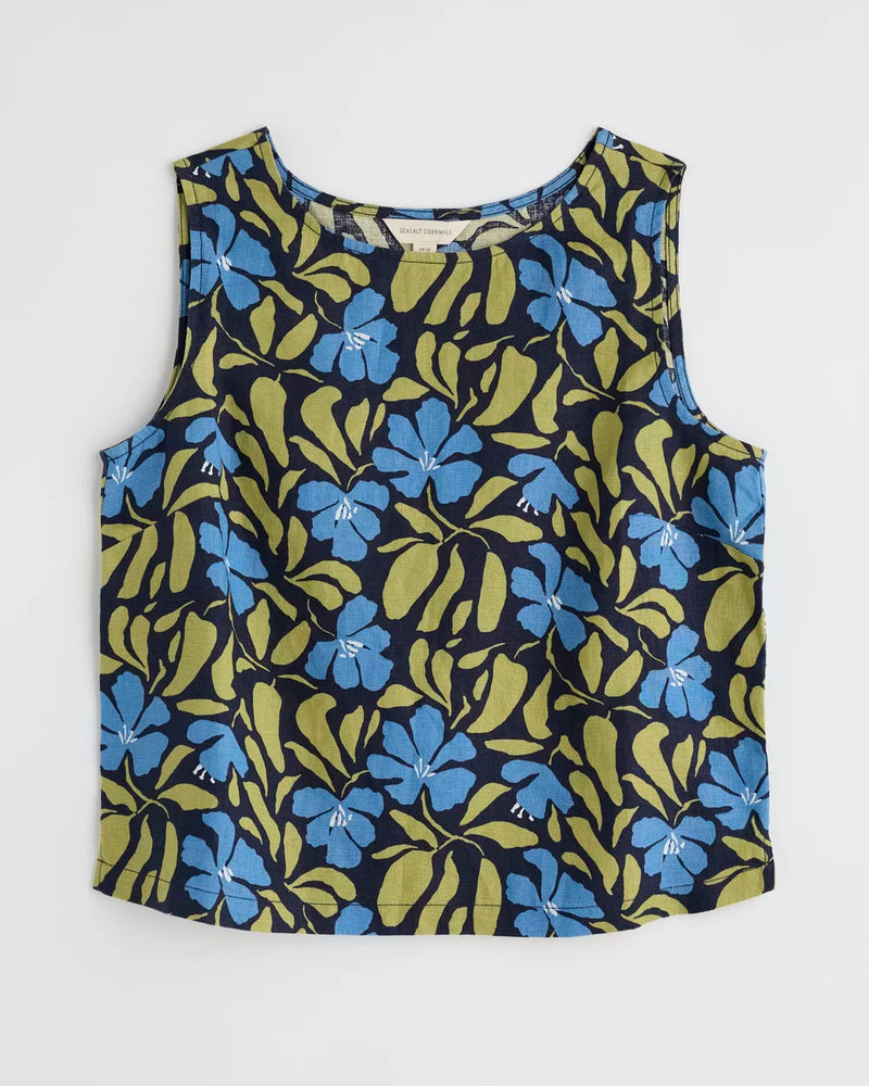 Seasalt Colour Study Top in Leafy Floral Maritime