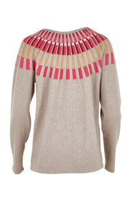 Mansted Josephine Piano Yoke Jumper in Mushroom