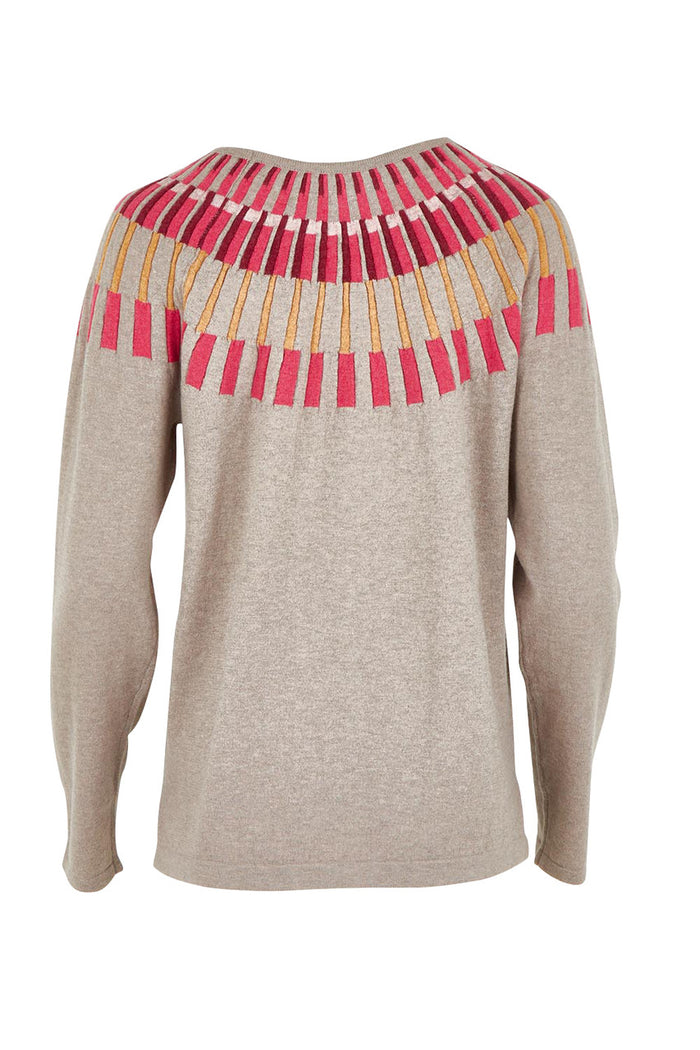 Mansted Josephine Piano Yoke Jumper in Mushroom