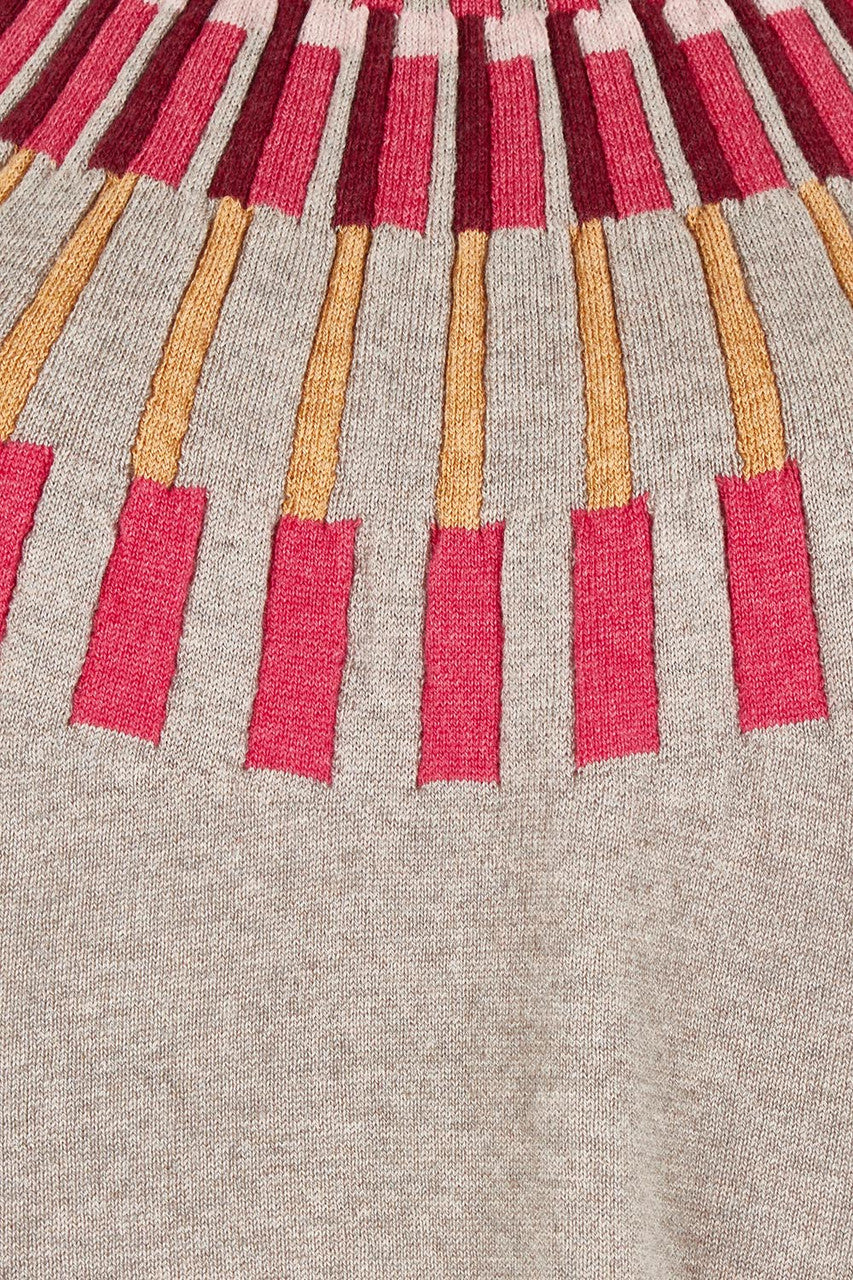 Mansted Josephine Piano Yoke Jumper in Mushroom