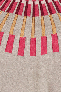 Mansted Josephine Piano Yoke Jumper in Mushroom