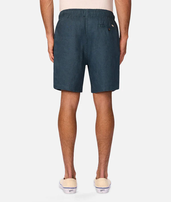 The Marina Linen Short in Deep Ocean