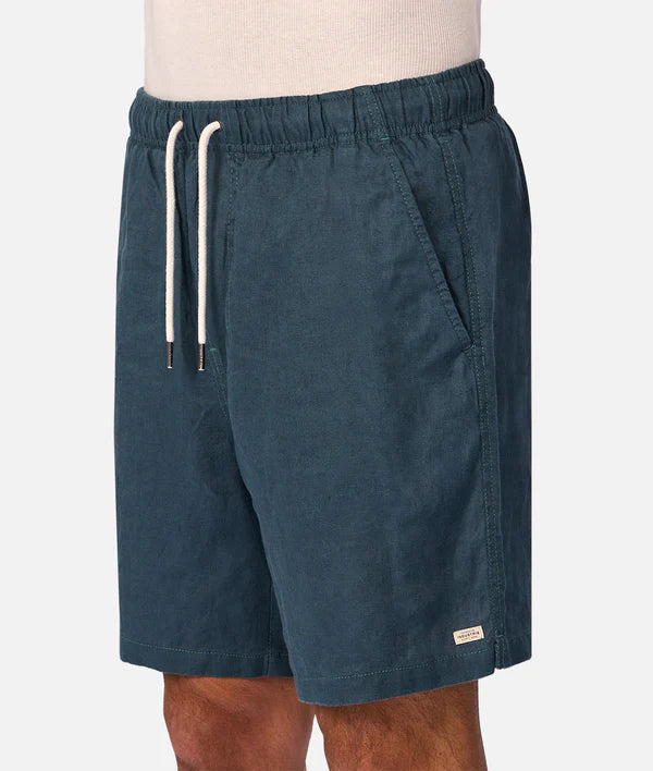 The Marina Linen Short in Deep Ocean
