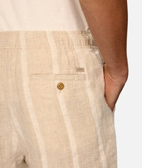 The Bahrain Linen Blend Short - Wheat