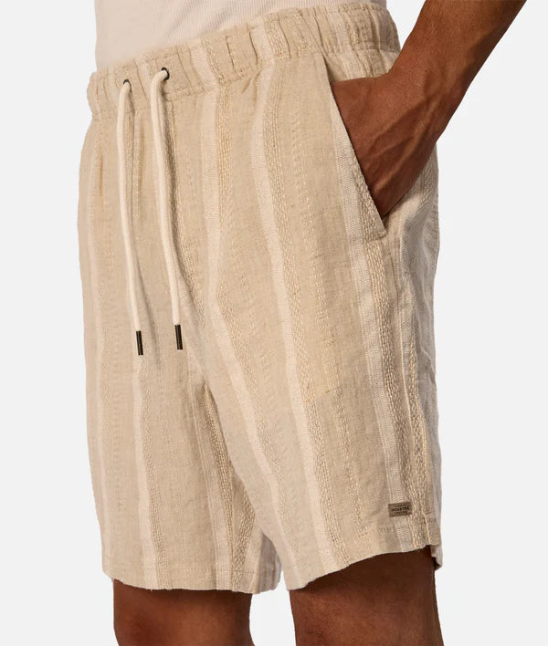 The Bahrain Linen Blend Short - Wheat