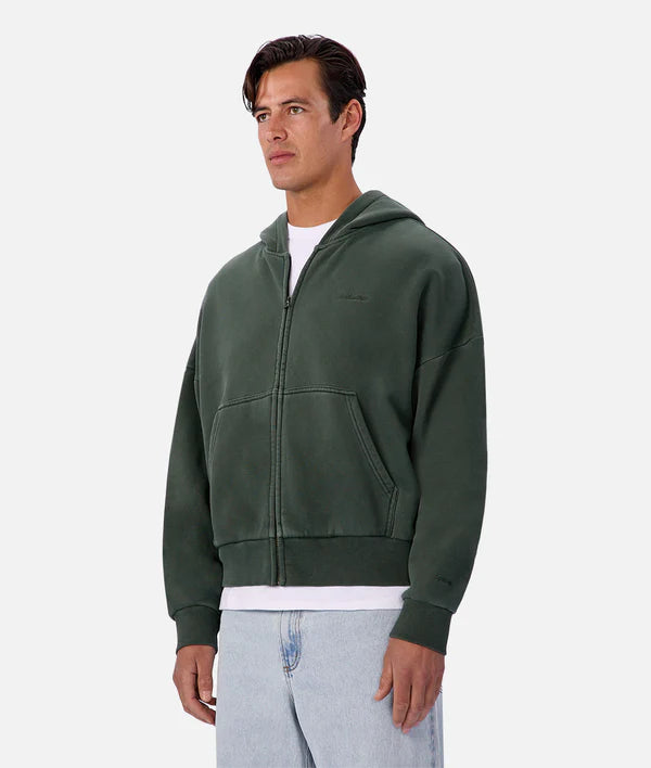 The Staten Zip Through Hoodie - Lawn