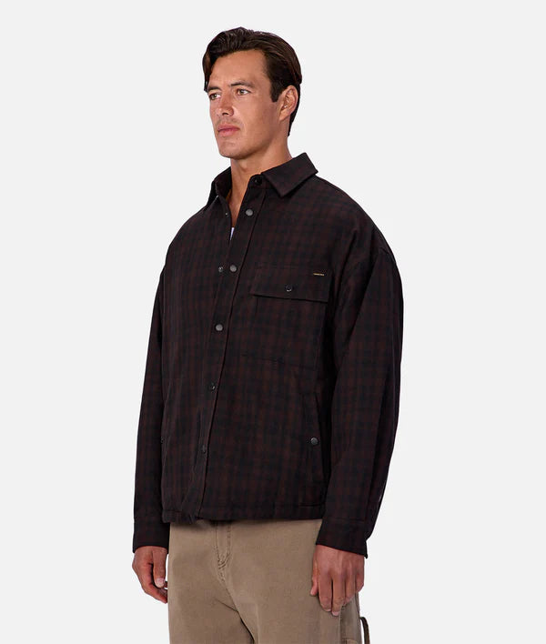 The Kingston Padded Jacket in Black/Brown