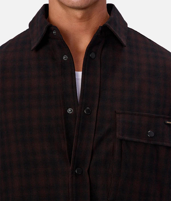 The Kingston Padded Jacket in Black/Brown
