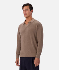 The New England Polo Knit - Walnut Marle 24