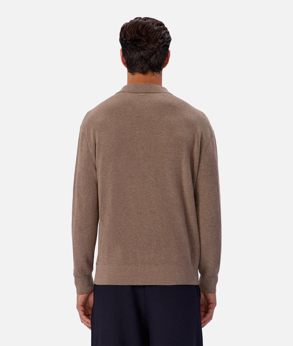 The New England Polo Knit - Walnut Marle 24