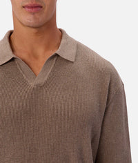 The New England Polo Knit - Walnut Marle 24
