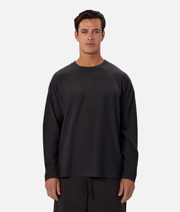 The Waffle Long Sleeve Tee - Black