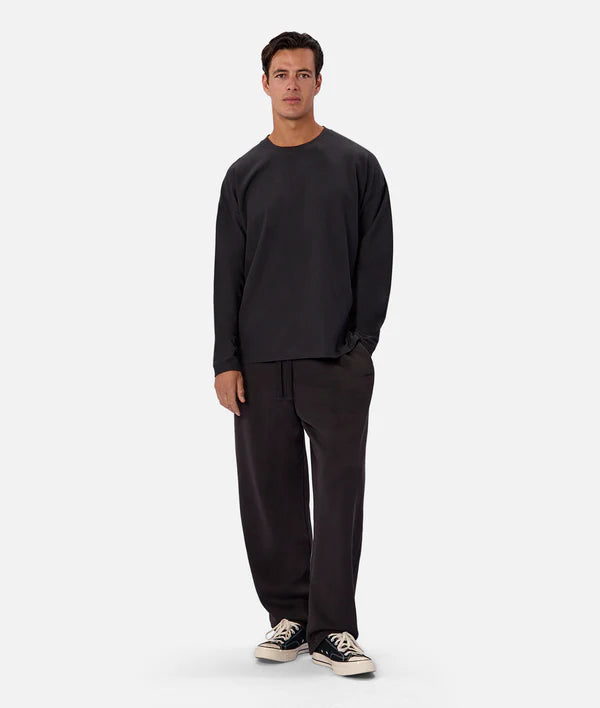 The Waffle Long Sleeve Tee - Black