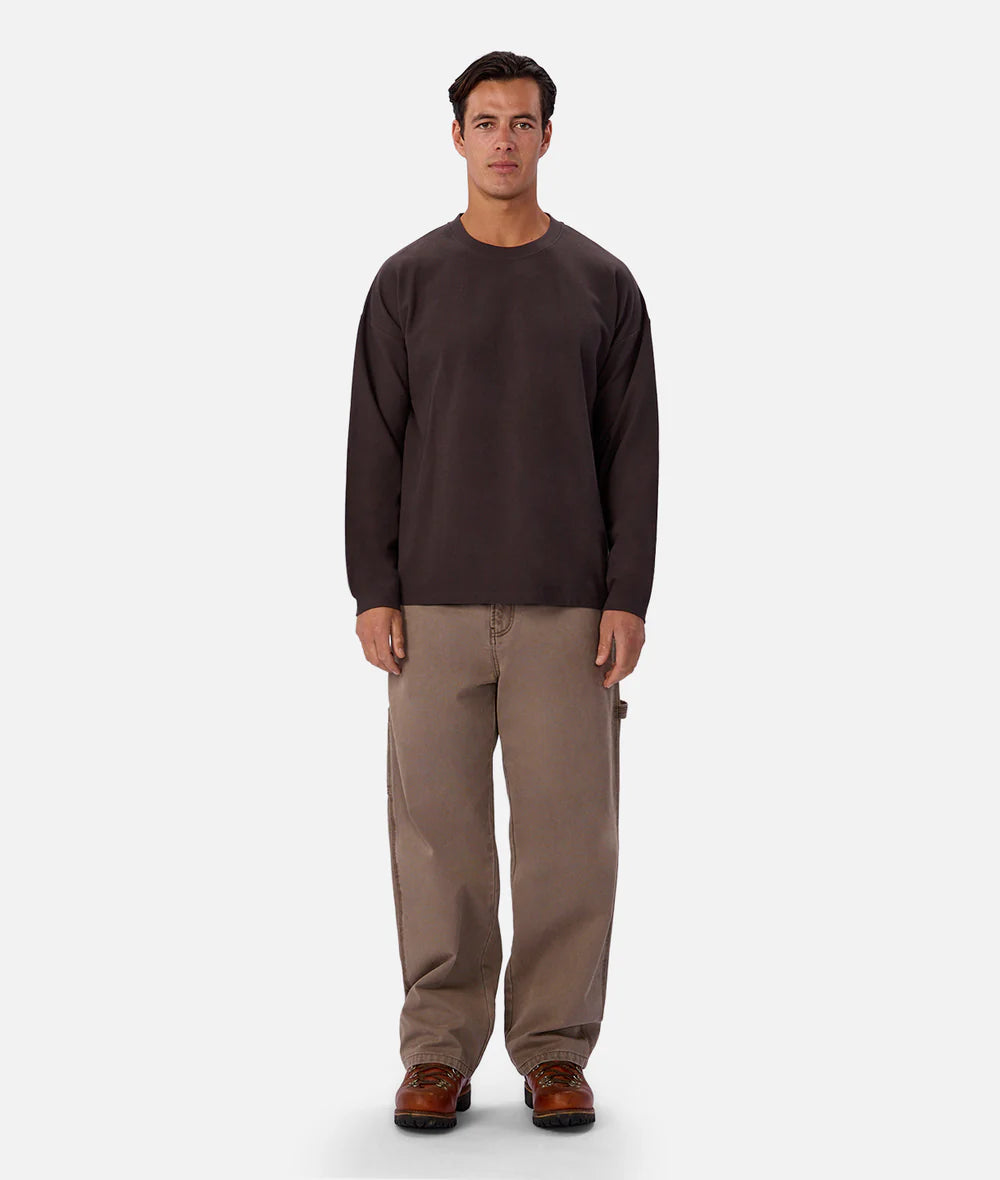 The Waffle Long Sleeve Tee - New Brown 26