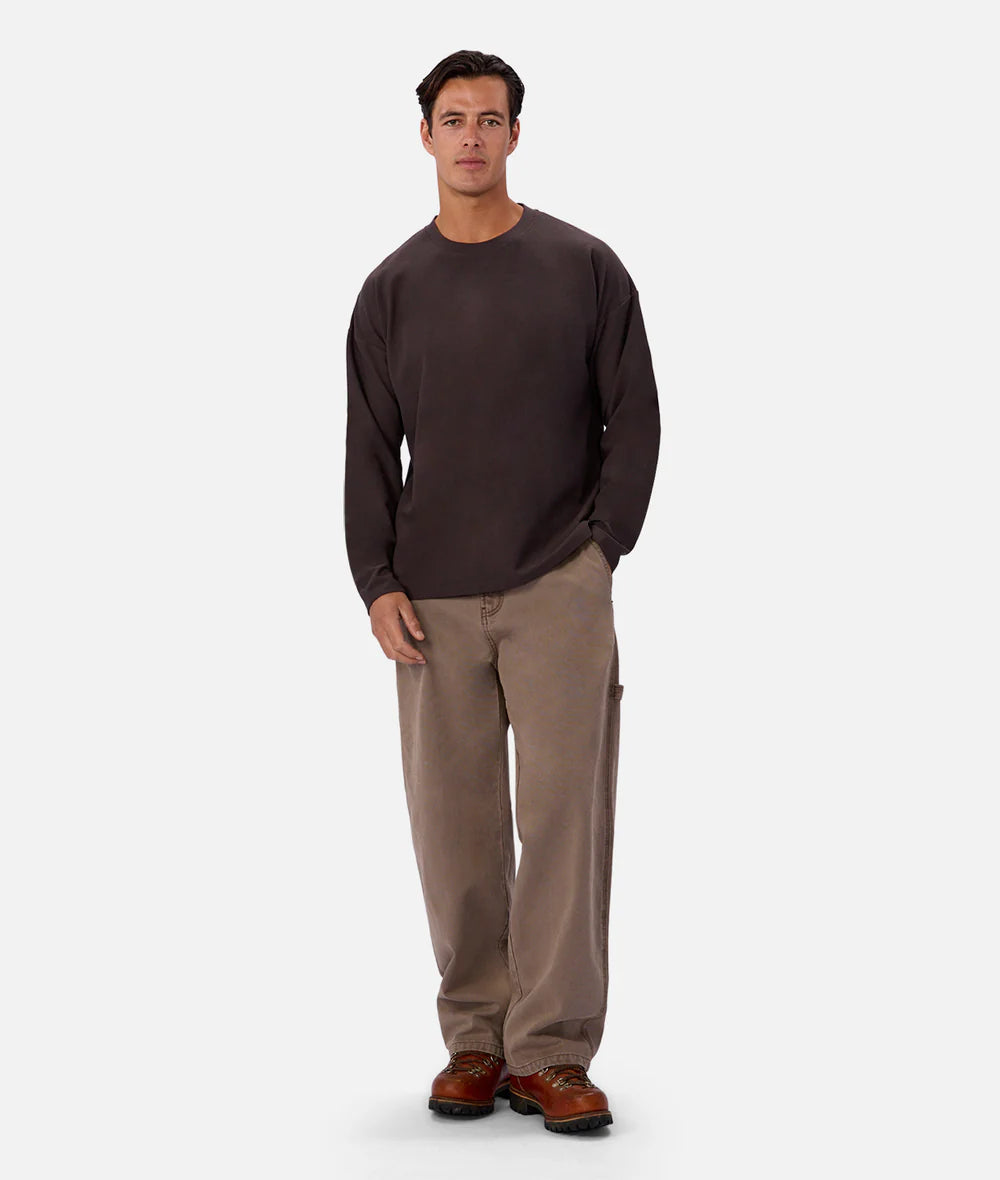 The Waffle Long Sleeve Tee - New Brown 26