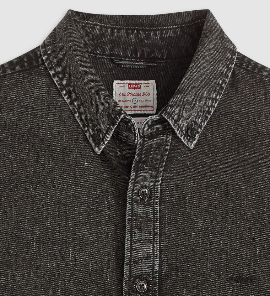 Levi's Authentic Button Down Gizmo Washed Black 0038