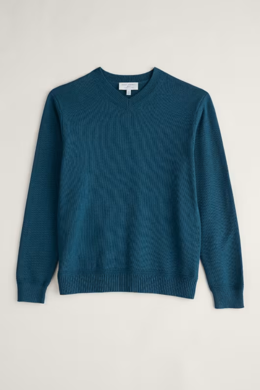 Seasalt Mens Mainbrace Jumper in Ocean Drift