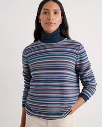Seasalt Makers Jumper - Ripple Marks Grape Thistle mix