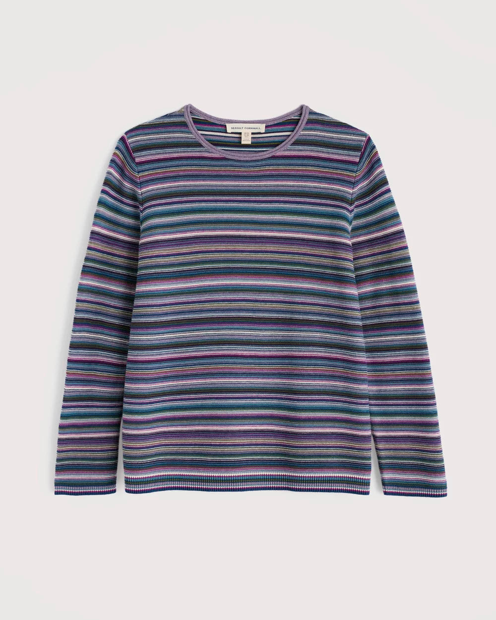 Seasalt Makers Jumper - Ripple Marks Grape Thistle mix