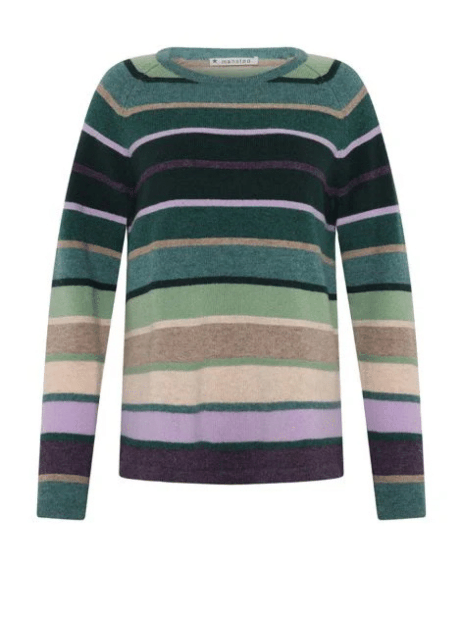 Mansted Aline Crew Jumper in Cold Green