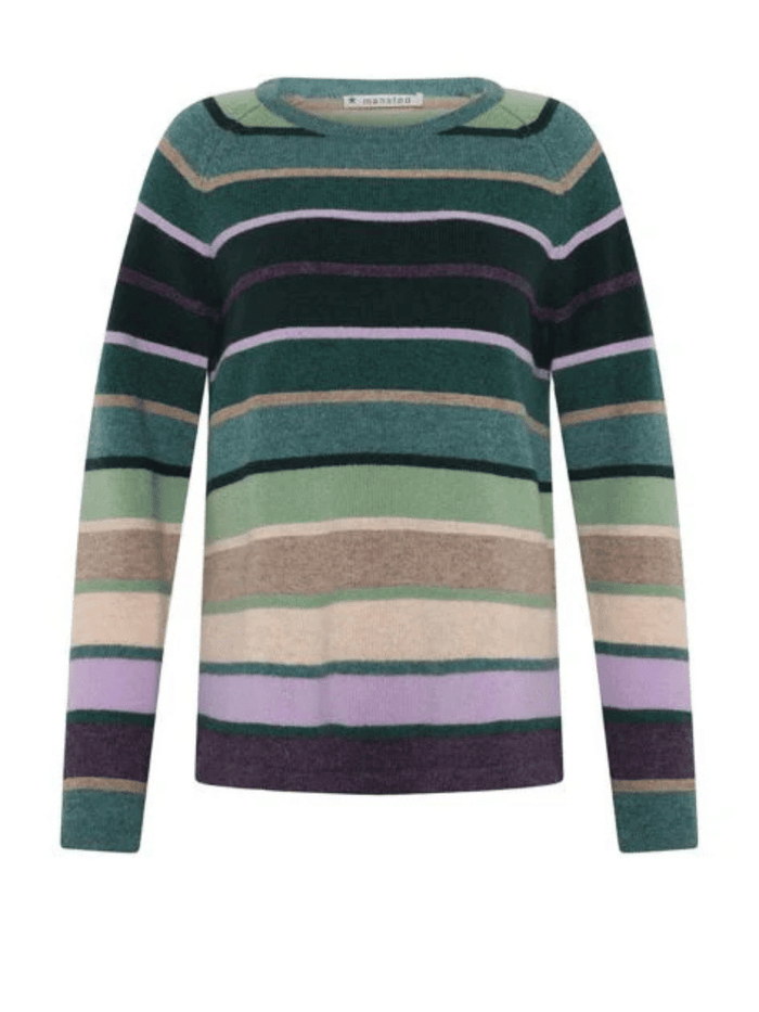Mansted Aline Crew Jumper in Cold Green