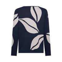 Mansted Edo Leaf Love Cardi in Navy