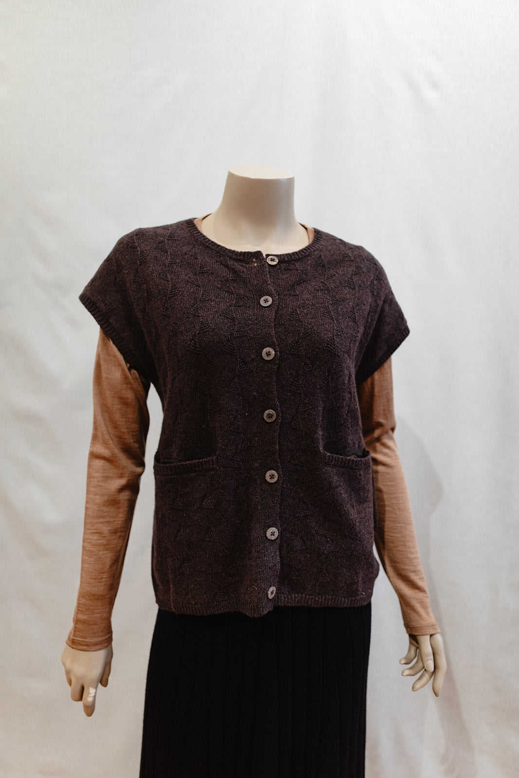 Mansted Komma Vest 'Dark Brown'