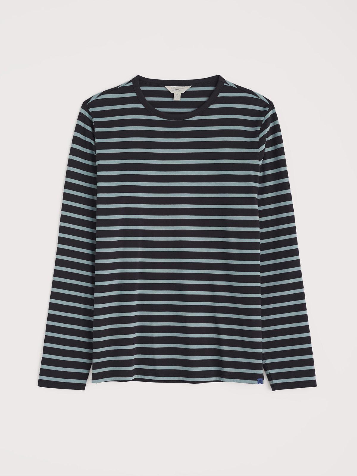 Seasalt Men's Sailor Shirt in Breton Onyx Light Wade