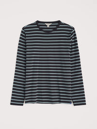 Seasalt Men's Sailor Shirt in Breton Onyx Light Wade