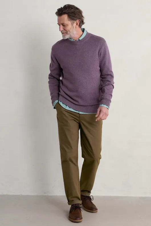 Seasalt Mens Moorstone Jumper in Mallow