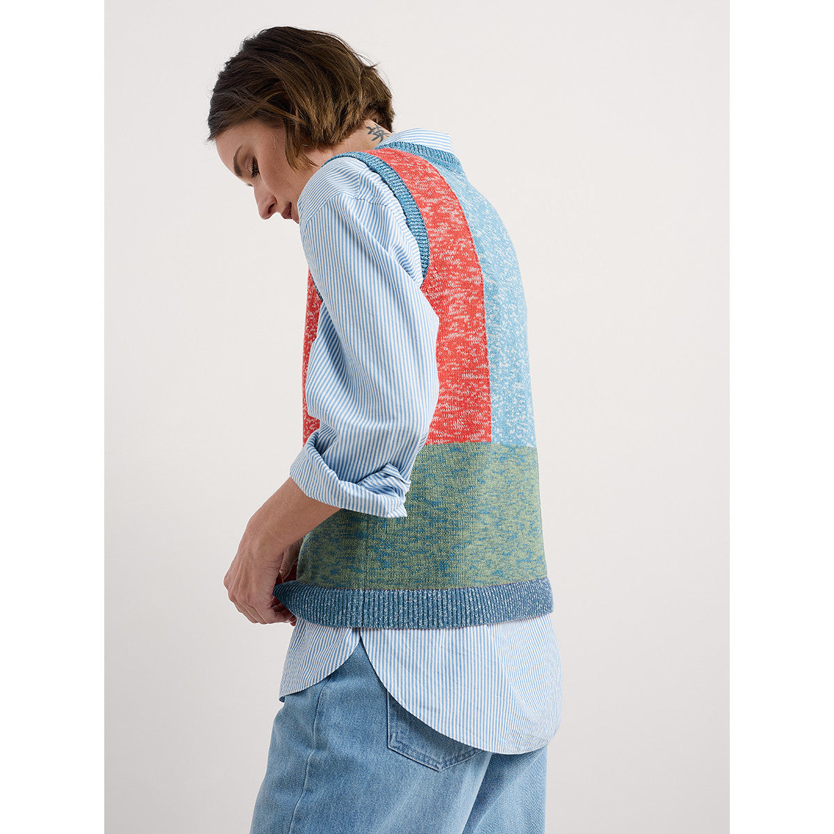 Seasalt Morgana Knitted Vest in Tangle Wood Lagoon Multi