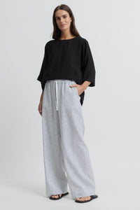 Yarra Trail Myth Pant in White/Blk