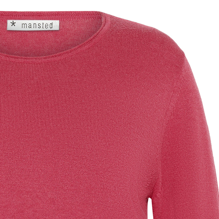Mansted Nia Classic Crew Neck Jumper in Pink