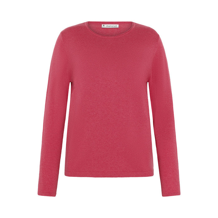 Mansted Nia Classic Crew Neck Jumper in Pink