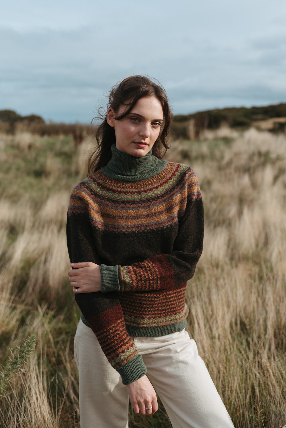 Eribe Alpine Roll Neck Sweater in Oakley